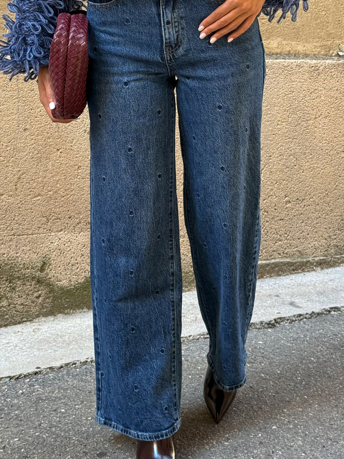 Jean Wide Straight brodé - Emma