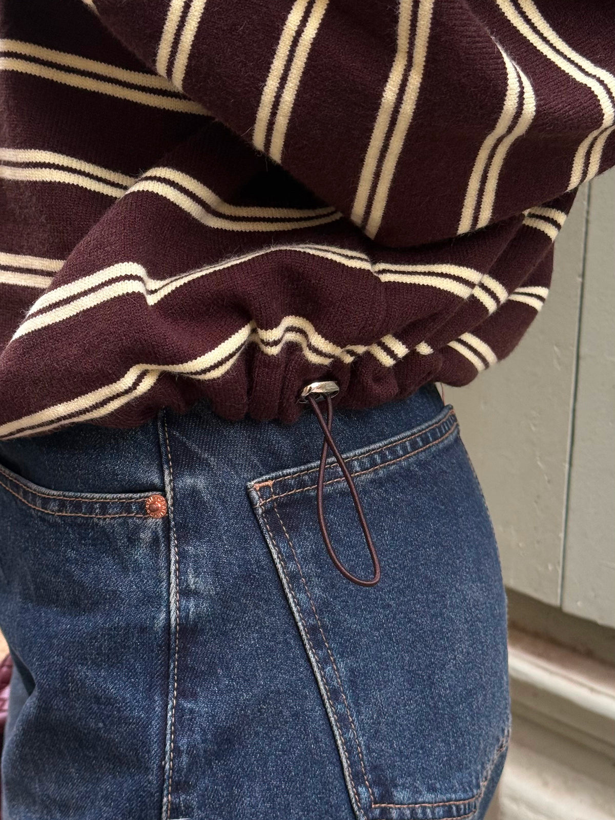 Pull à rayures Clea — Marron