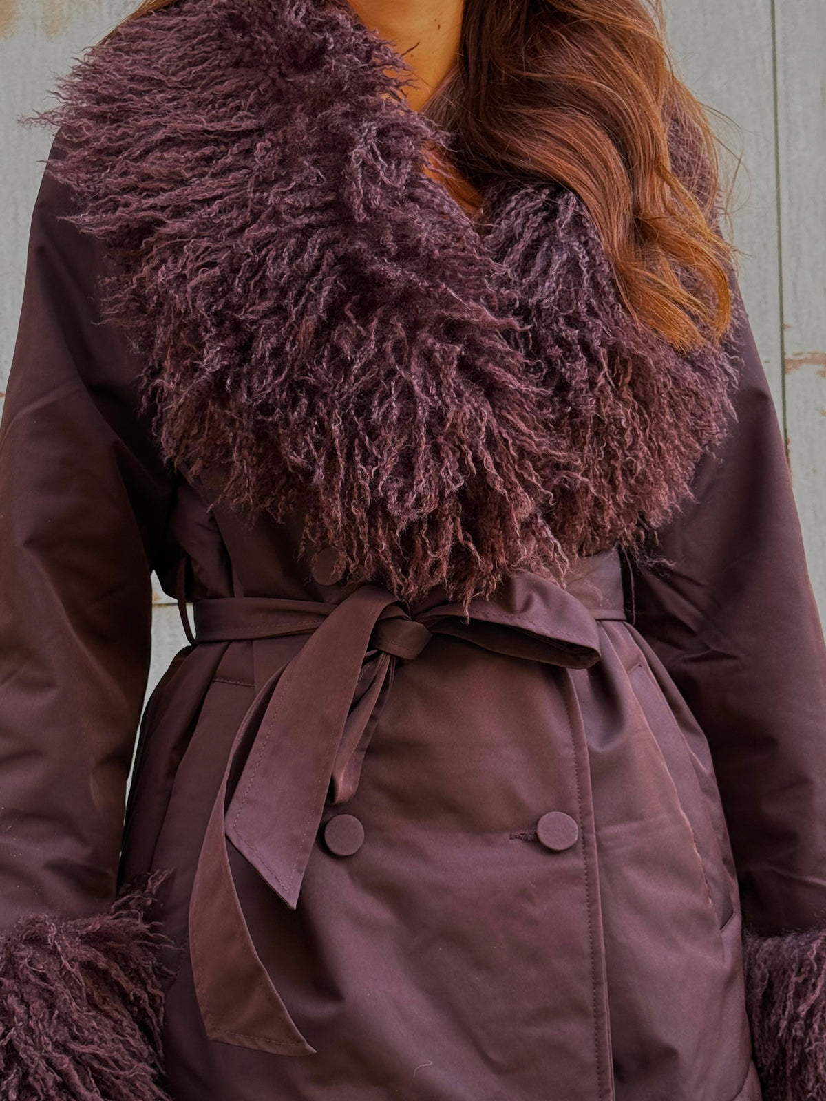 Veste fluffy Charlotte — Chocolat