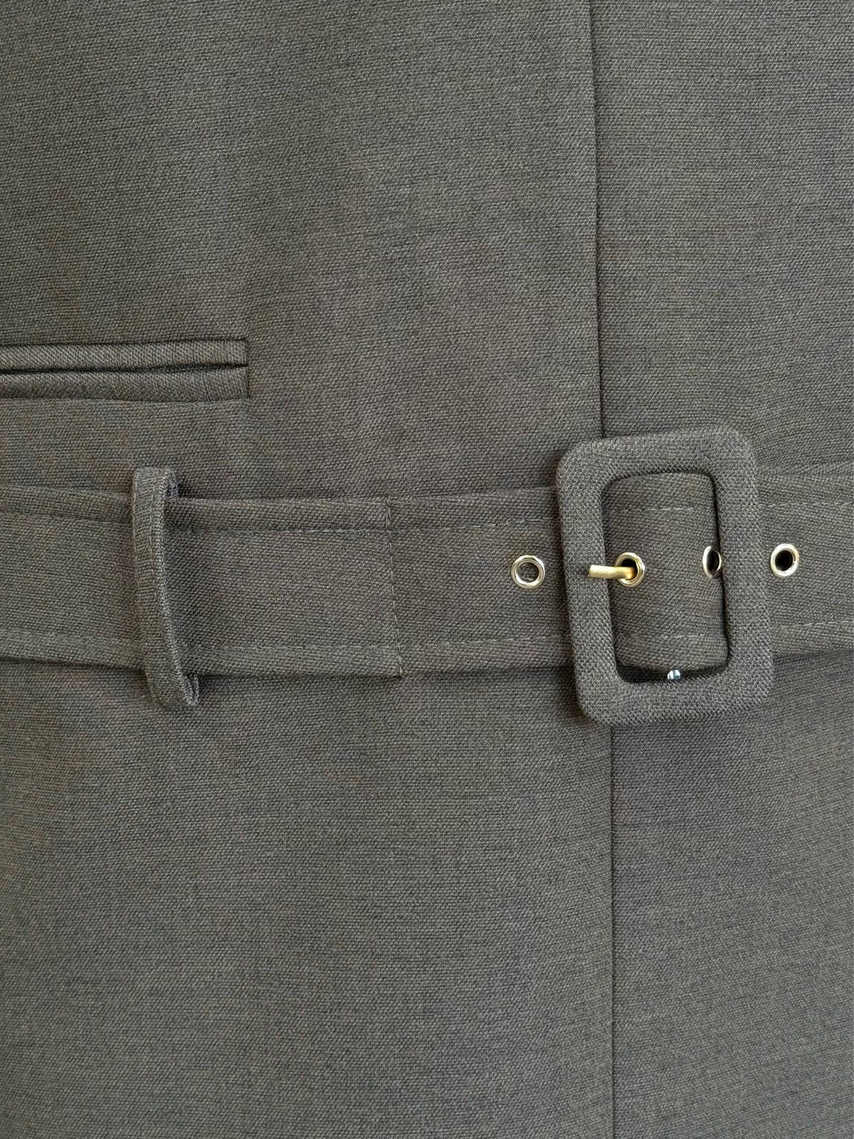 Robe ceinturée Isa — Kaki