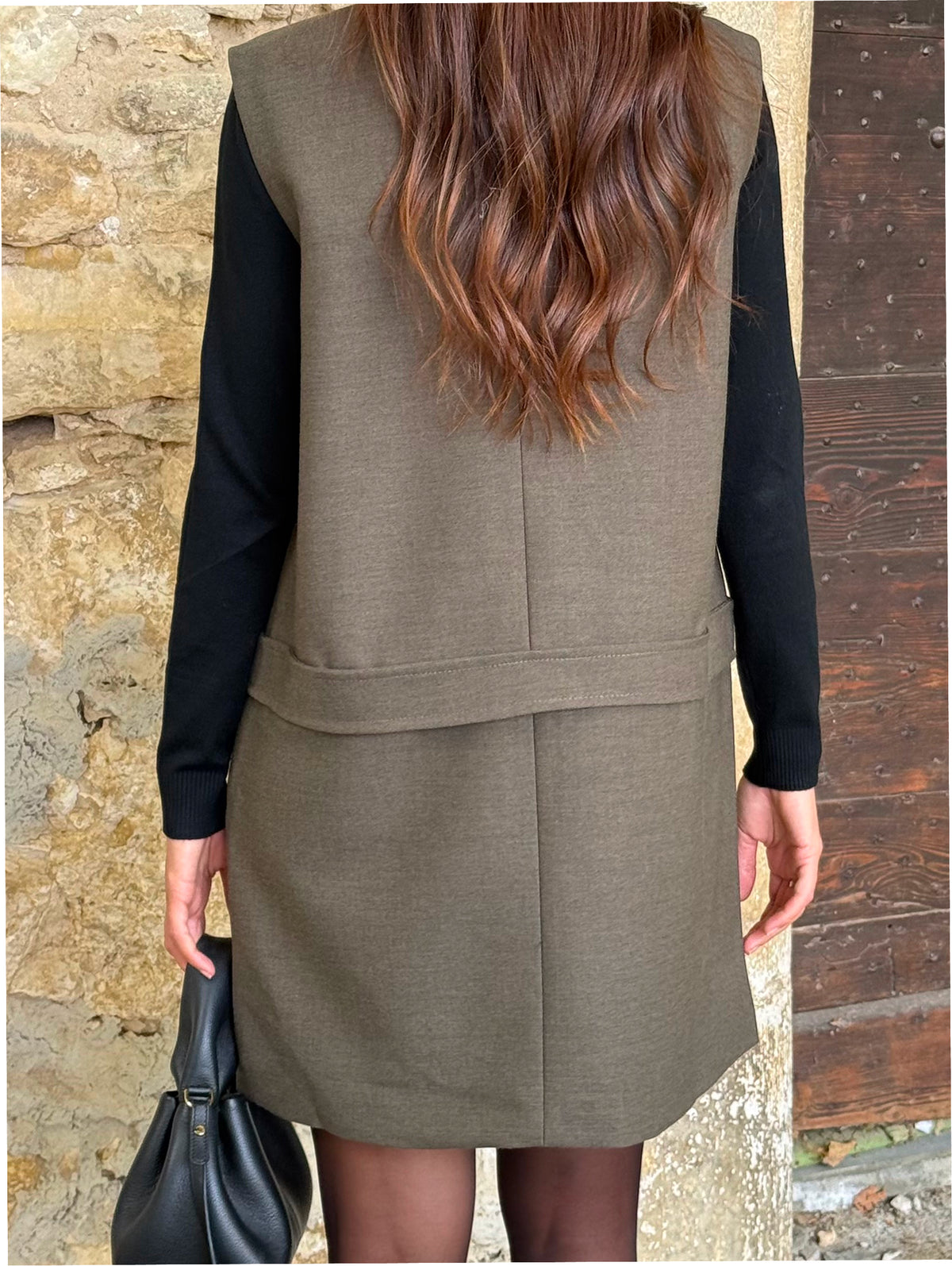 Robe ceinturée Isa — Kaki