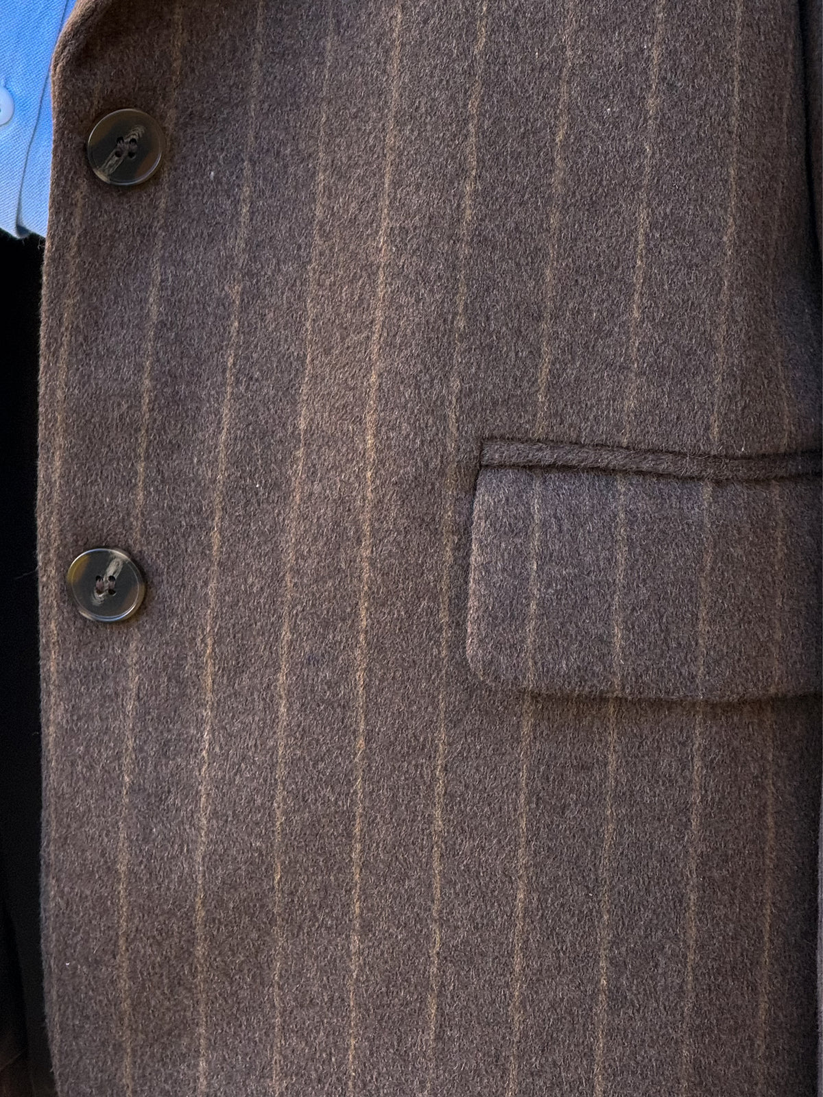Blazer rayé Manon – Chocolat