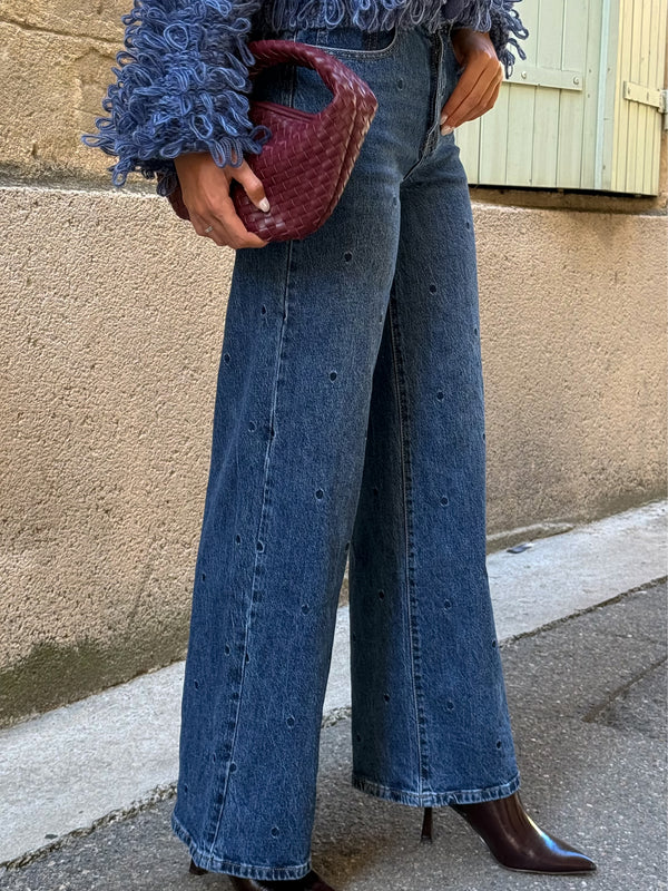 Jean Wide Straight brodé - Emma