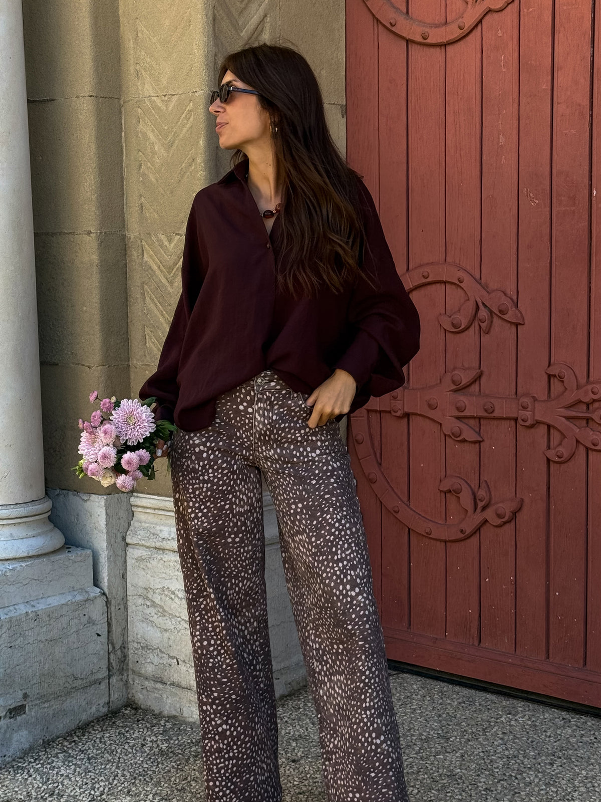Blouse fluide Carole – Prune