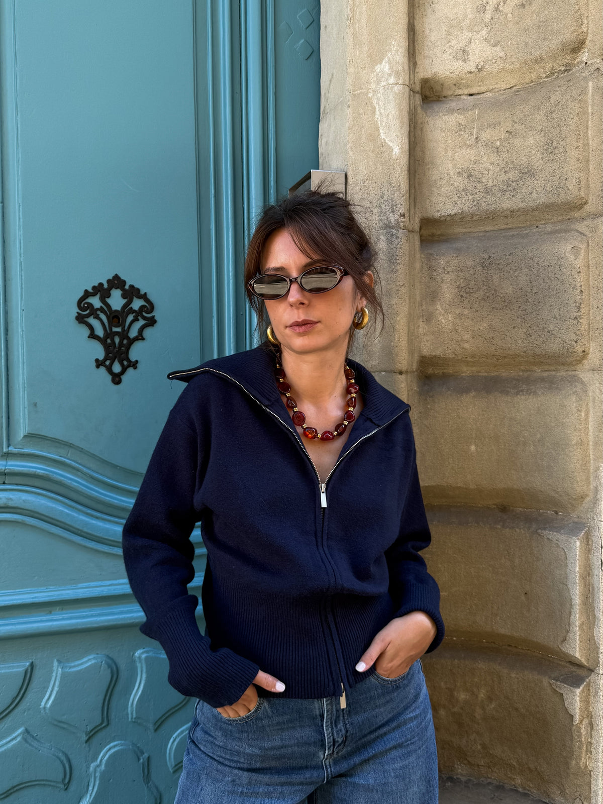Gilet zip Provence – Marine
