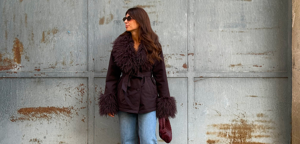 Veste fluffy Charlotte — Chocolat