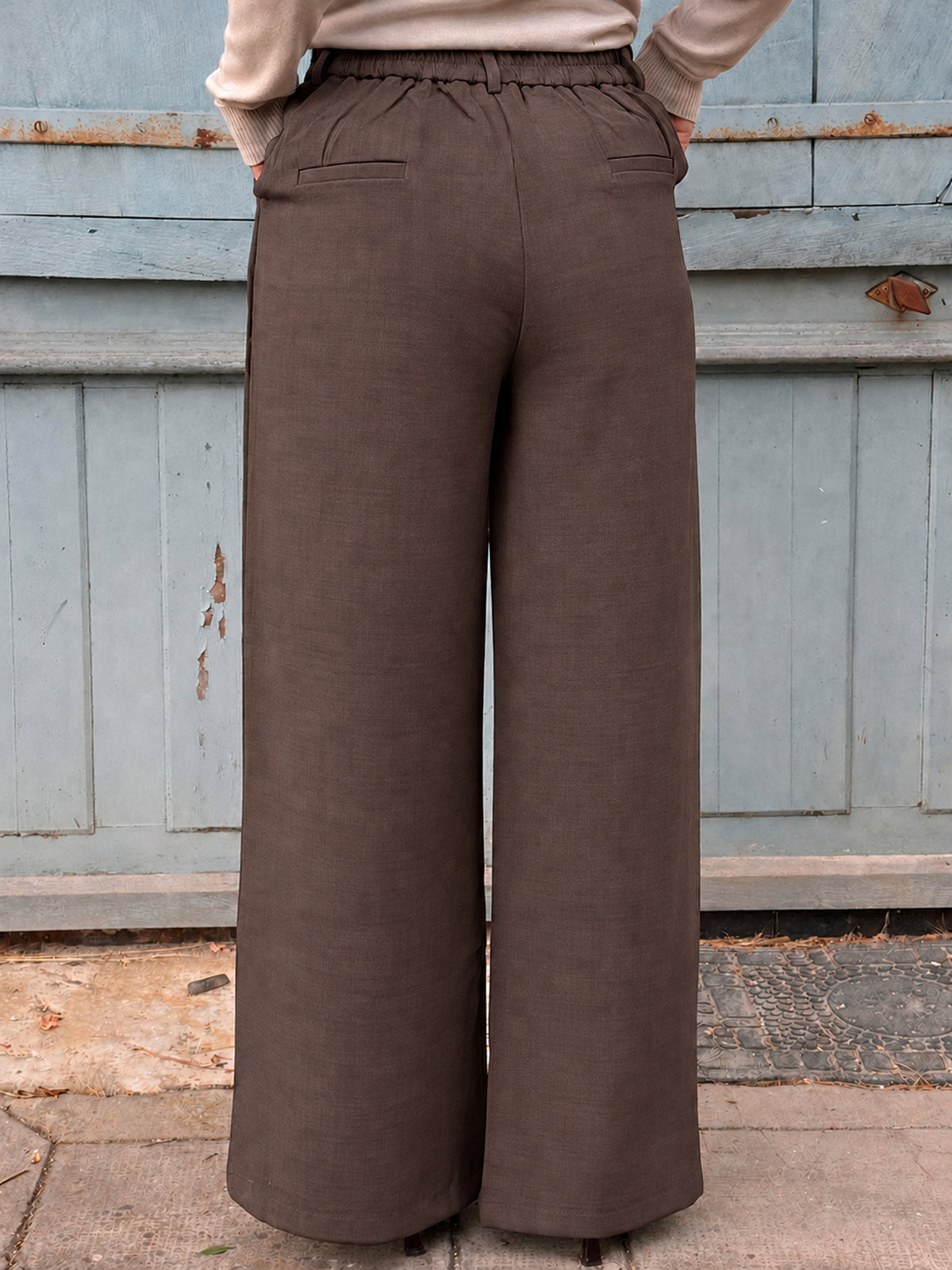 Pantalon tailleur Claire — Chocolat
