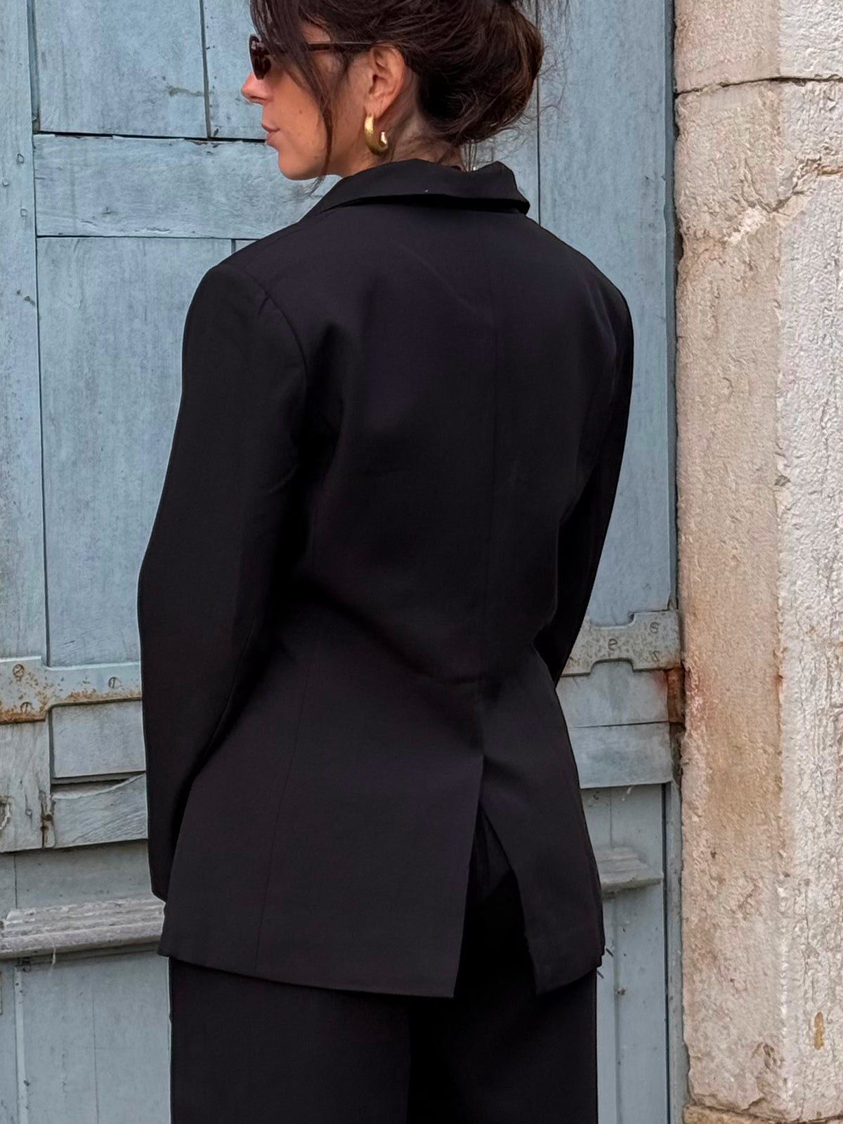 Blazer portefeuille Claudia — Noir