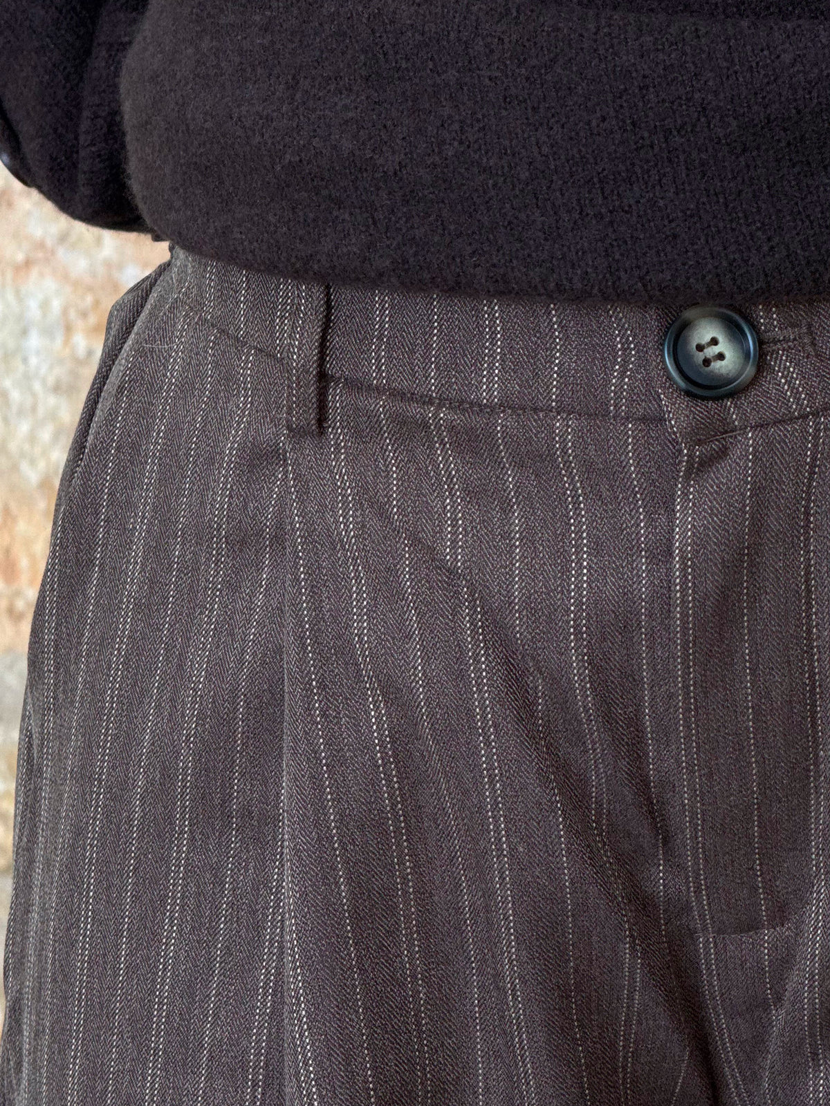 Pantalon à rayures Mag — Taupe
