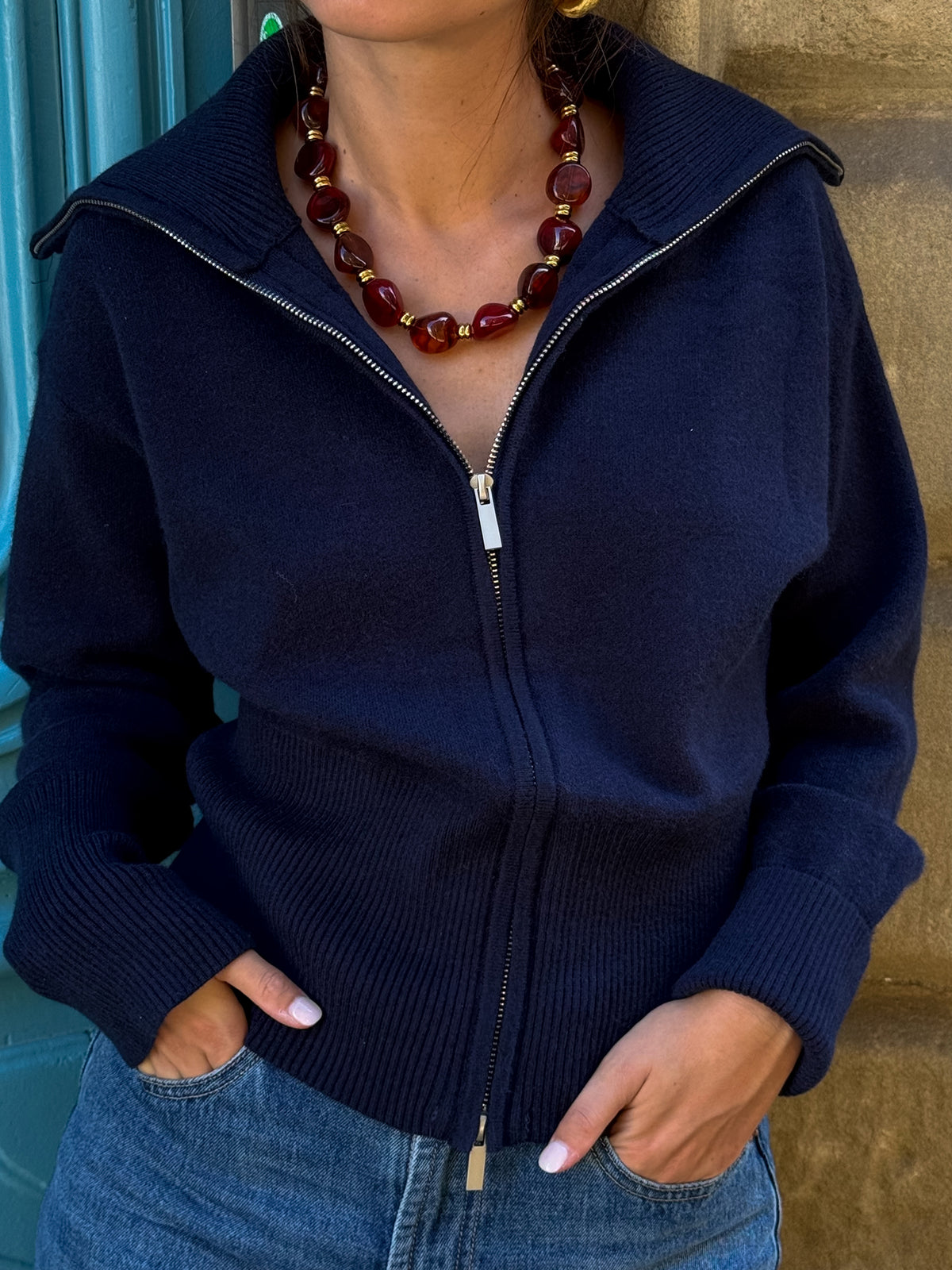 Gilet zip Provence – Marine