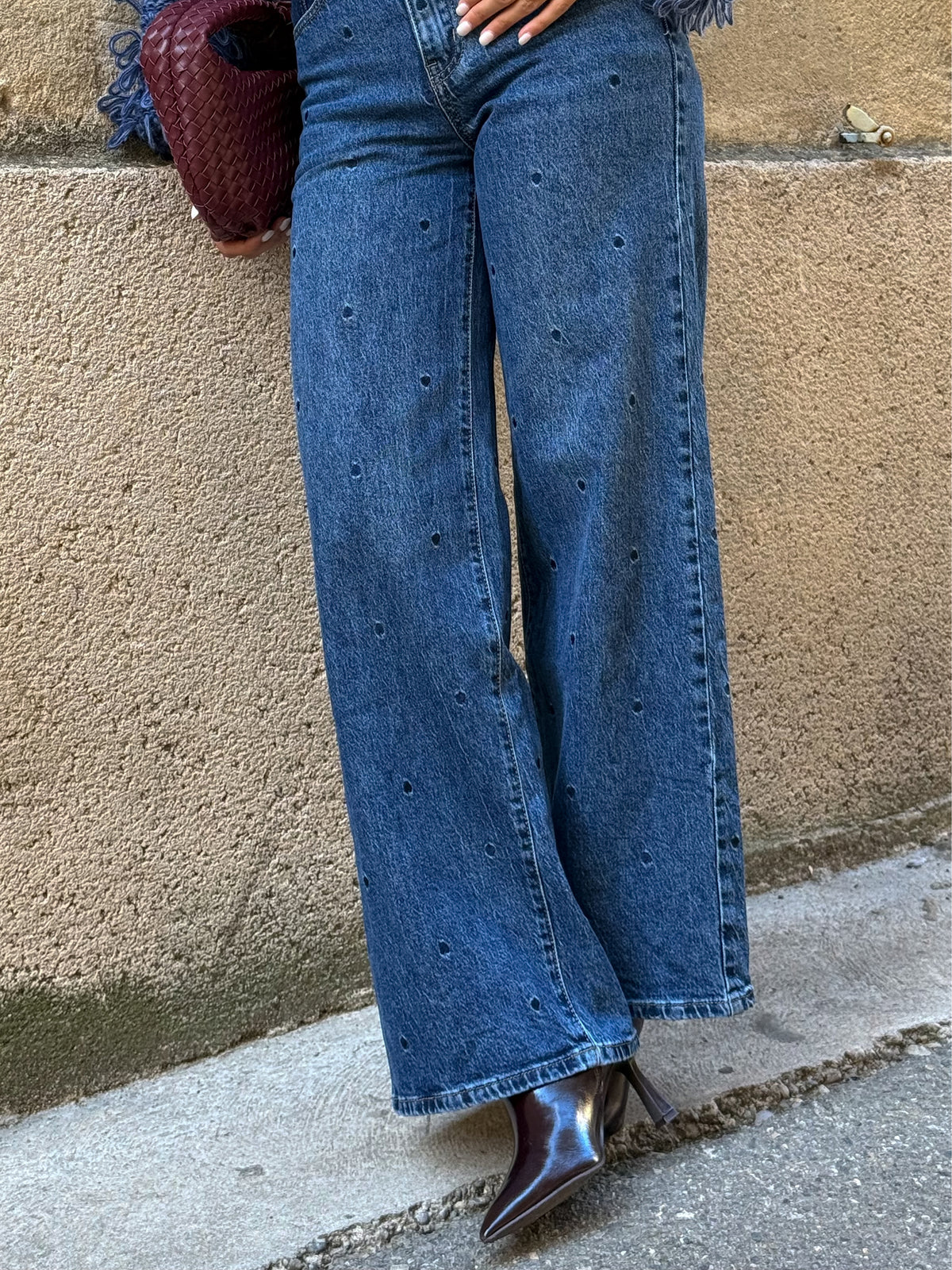 Jean Wide Straight brodé - Emma
