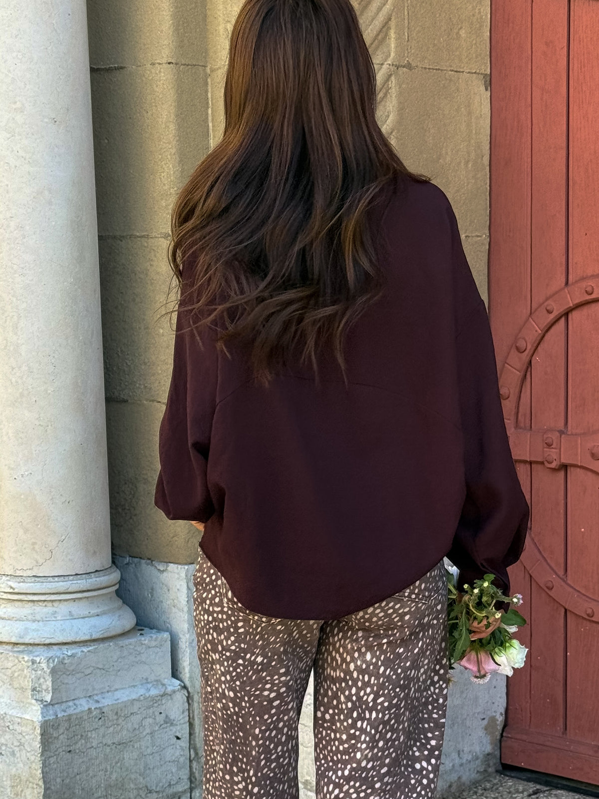 Blouse fluide Carole – Prune