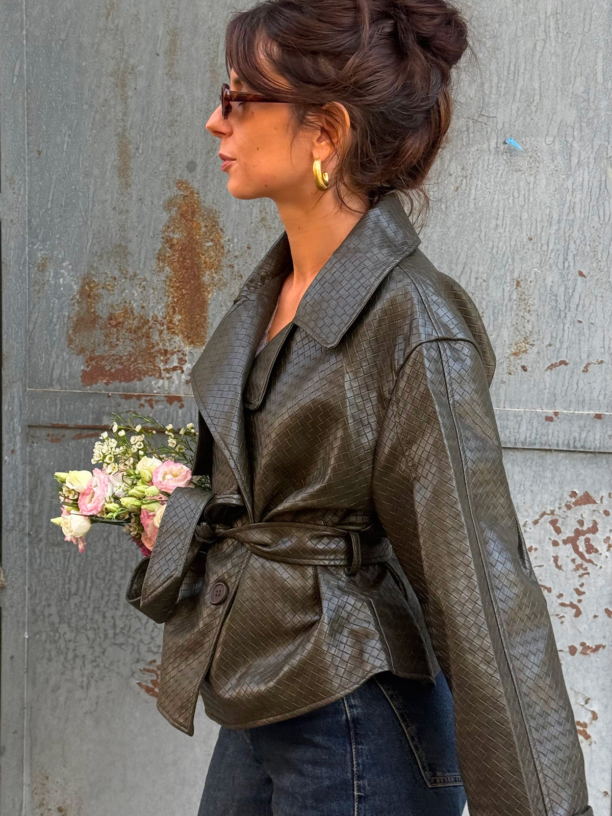 Veste écaille Angèle — Olive