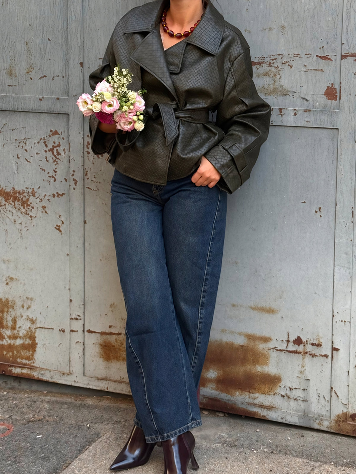 Veste écaille Angèle — Olive