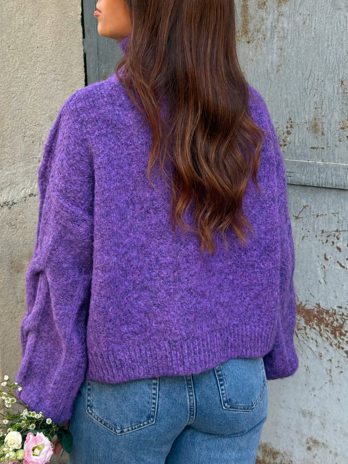 Pull col montant Charlène – Violet