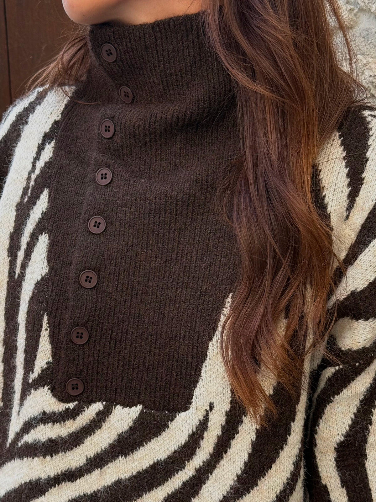 Pull à motif Zèbre Maeva